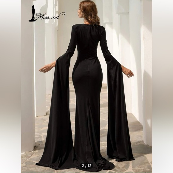 Medium Mesh Insert Maxi Prom Dress - Picture 2 of 9